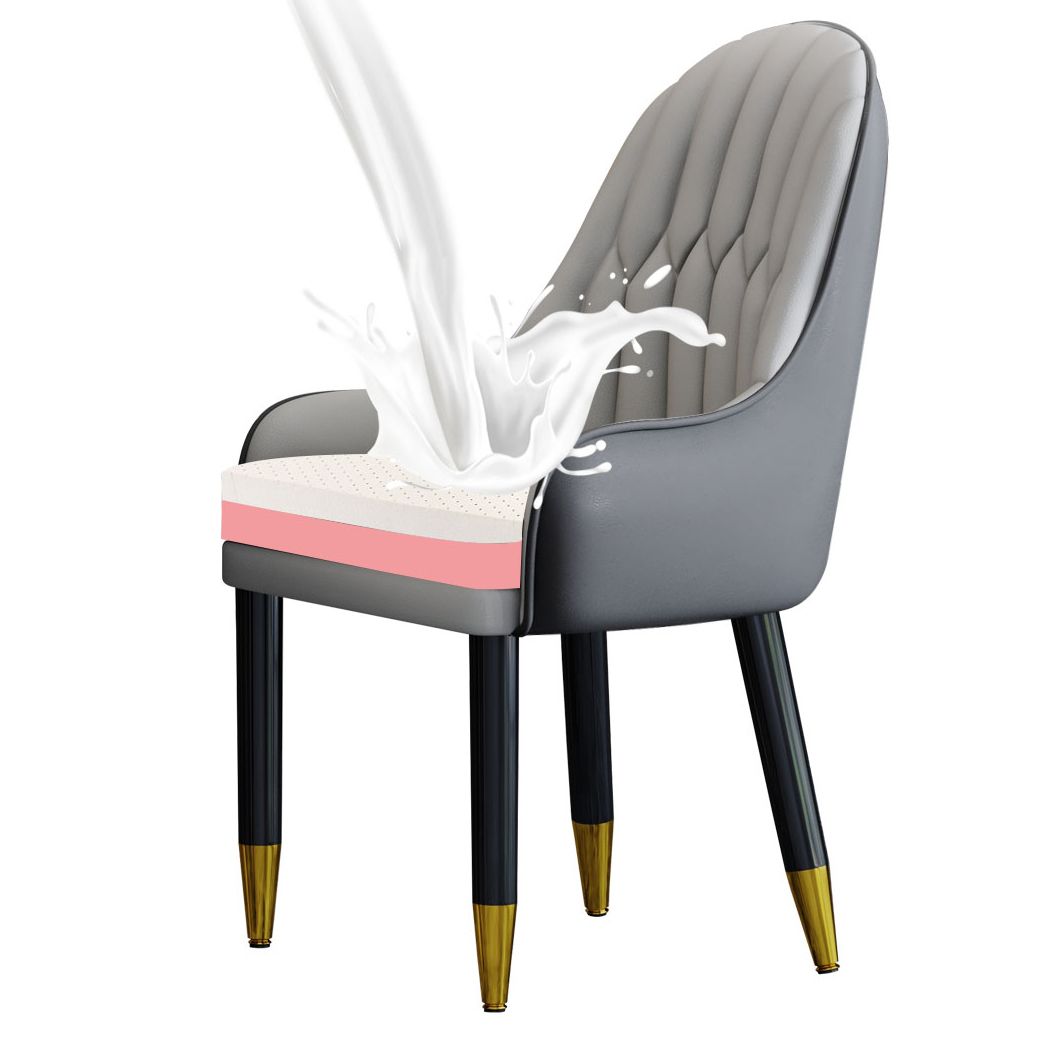 Silla escandinava para el hogar, sillón tapizado con respaldo Parsons, silla de comedor de madera