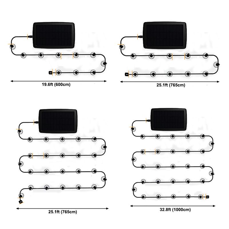 G40 Glass Bulb Festive Light String Industrial Black LED Solar Outdoor Light with USB Charging Port