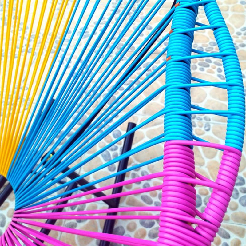 Modern Minimalist Rocker Chair Metal Frame Spindle Rocker Chair for Home