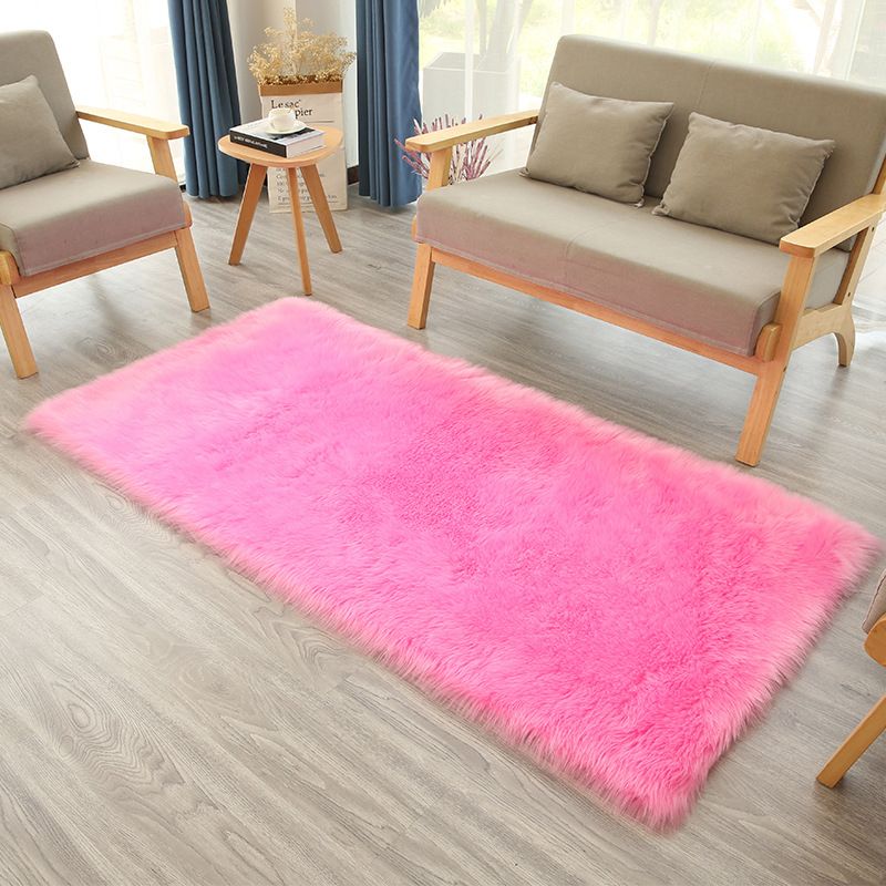 Tapis de couleur unie moderne Polyester Area Tapis de soins Easy Care pour décoration intérieure