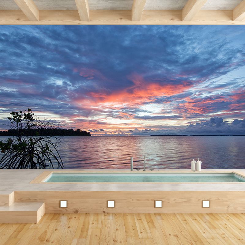 Eco-friendly Wall Mural Wallpaper Tropical Scenery Photography Sitting Room Wall Mural