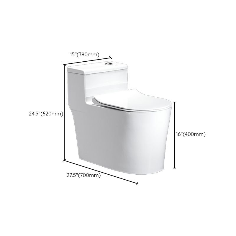 Contemporary One Piece Toilet Floor Mounted Toilet Bowl for Washroom