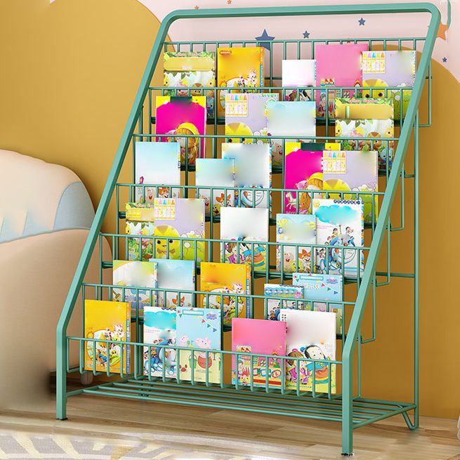 3/4/5/6-shelf Ladder Bookcase Modern Metal and Closed Back Book Shelf