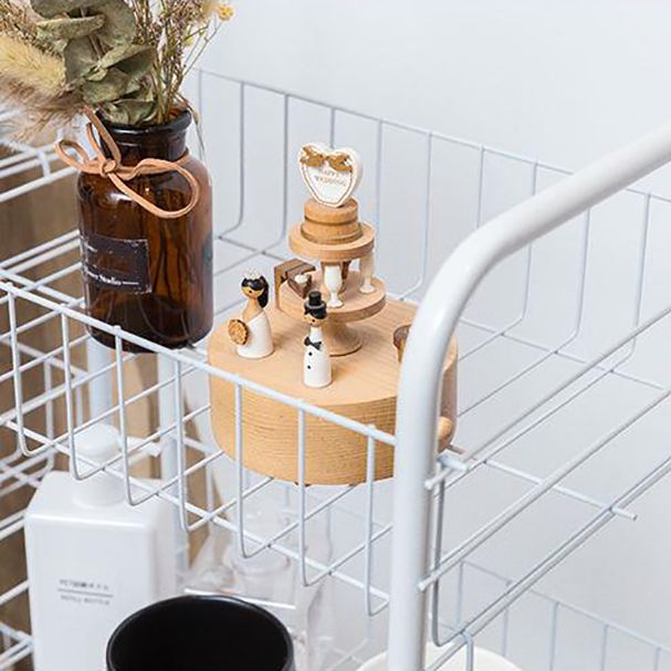 Industrial Iron Etagere Bookshelf Open Vertical Bookshelf with Caster Wheels