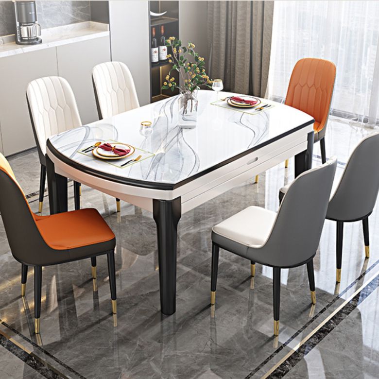 SinteredStone Dining Table Set 7 Pieces Dining Set for Kitchen
