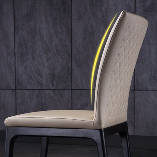 Contemporary Dining Chairs Upholstered Chairs with Wood Base