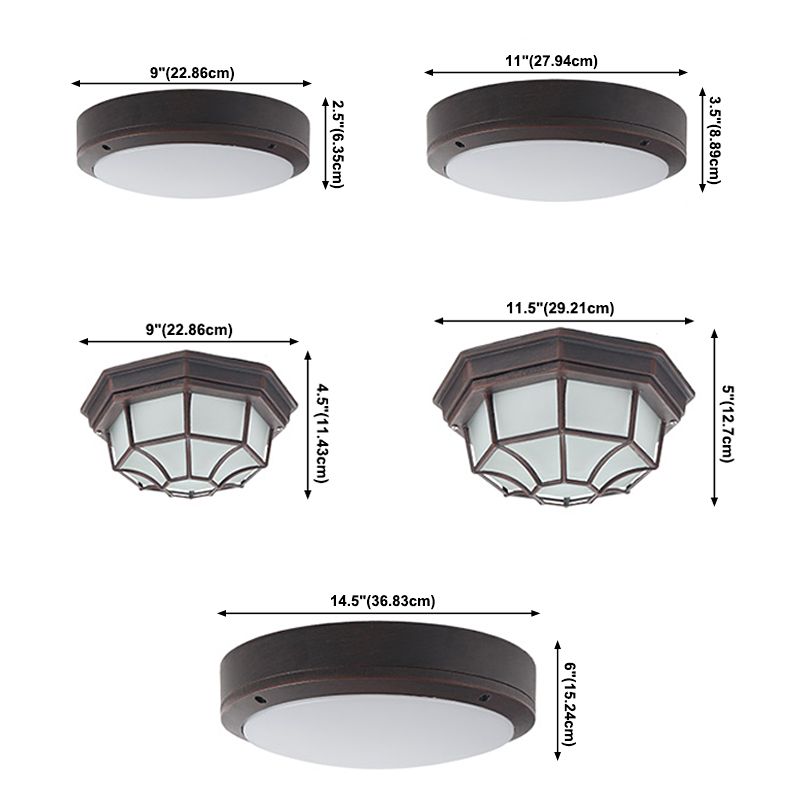 Plafonnier LED de Style Simple et moderne, luminaire d'extérieur antirouille à montage encastré