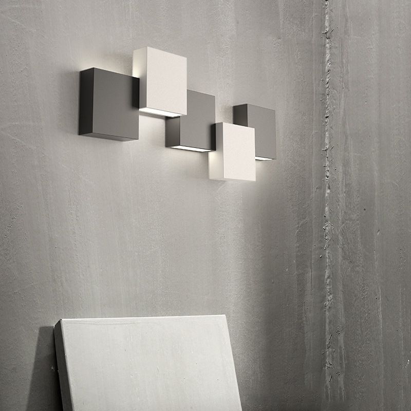 Modern 2/3/5-Light White/Black Wall Mounted Sconce Metal Wall Light