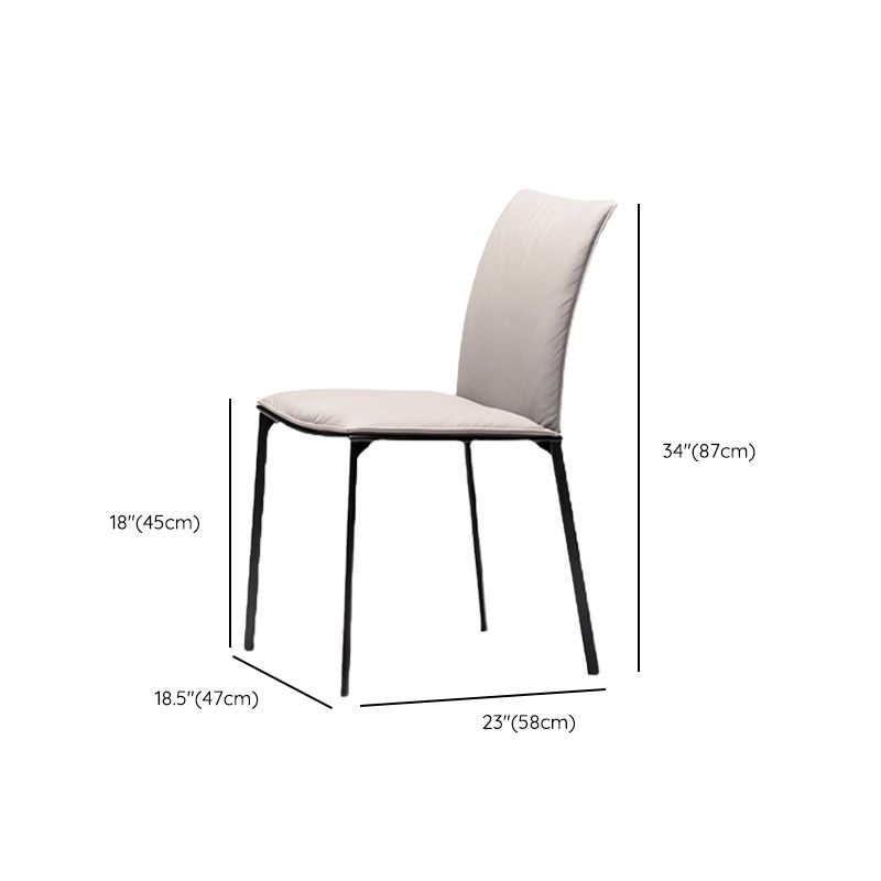 Contemporary Upholstered Dining Chairs Kitchen Dining Chair in White