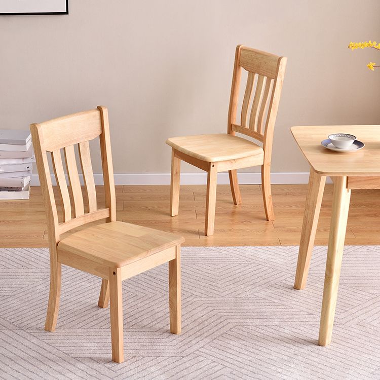 Sillas de comedor de diseño contemporáneo Sillas de comedor laterales de madera con respaldo de listones
