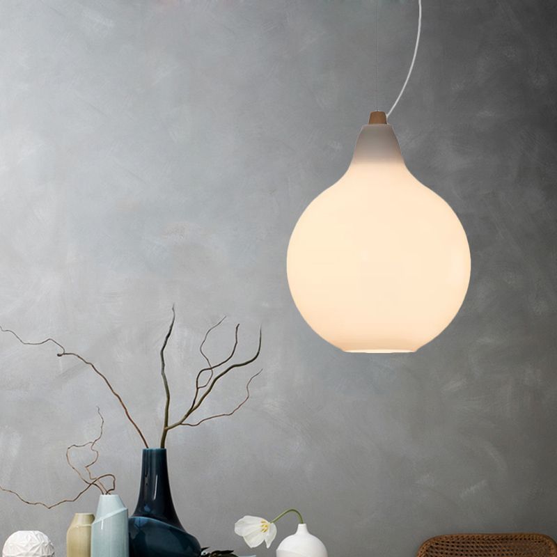 Bellied Dinette Suspension Licht Frosted Wit glas