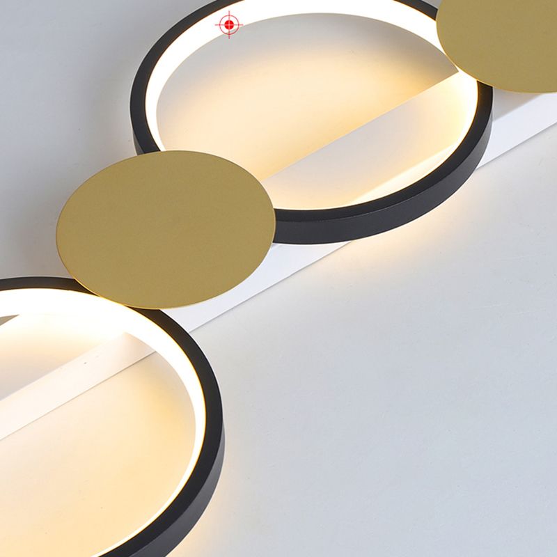 Contemporary Round Ceiling Lamp LED Flush Mount Ceiling Light with Acrylic Shade