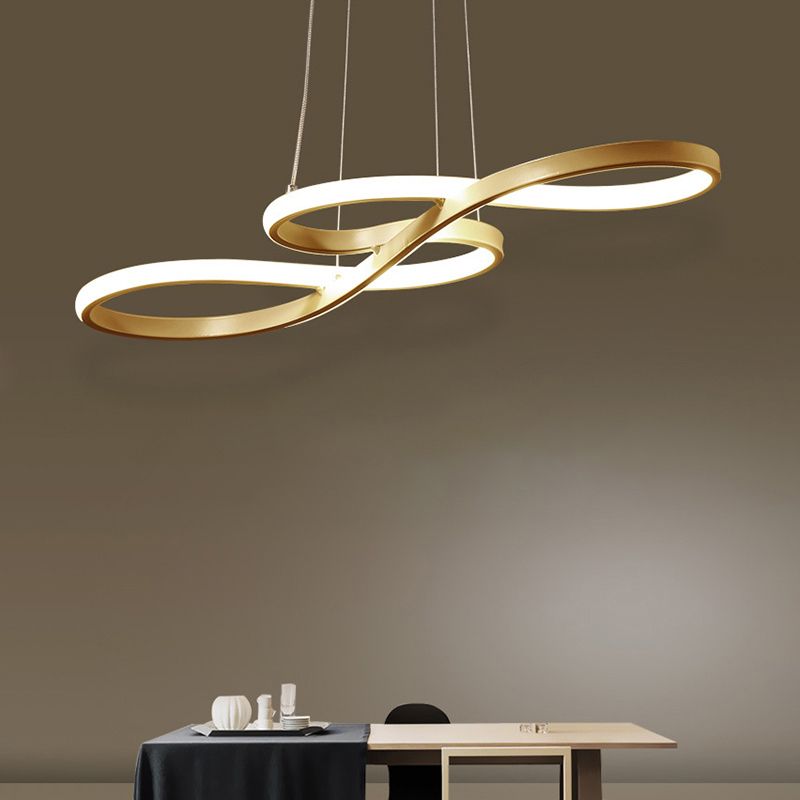 Metal Music Note Chandelier Lighting Minimalistische LED -hanglamp voor eetkamer