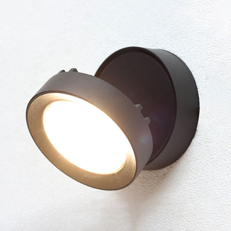 Dark Black LED Wall Sconce Aluminum & Acrylic Modernism Wall Light