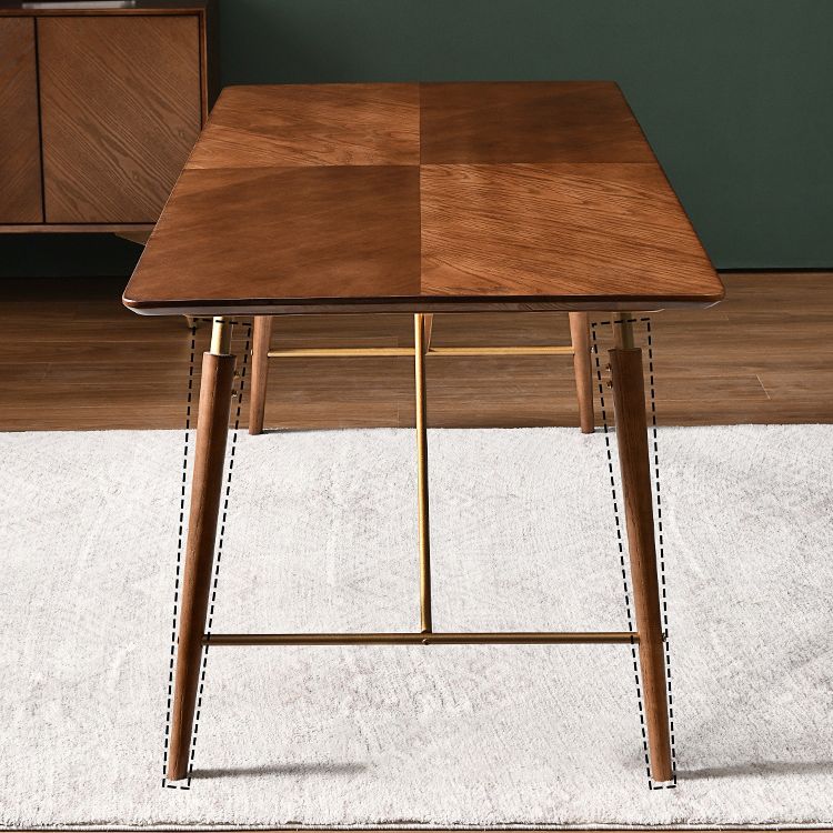 Traditional Luxury Dining Table Brown Wooden Dining Table for Home Use