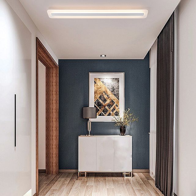 Luminaire encastré à LED linéaire avec abat-jour en acrylique pour porche de couloir