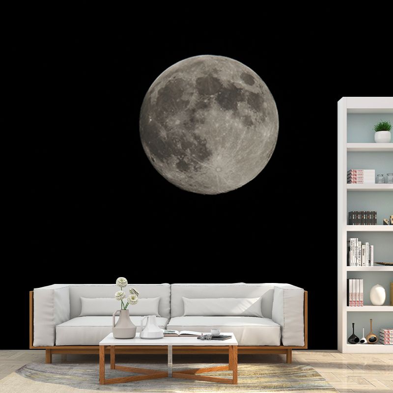 Moon Space Mural Wallpaper for Living Room Waterproof, Made to Measure