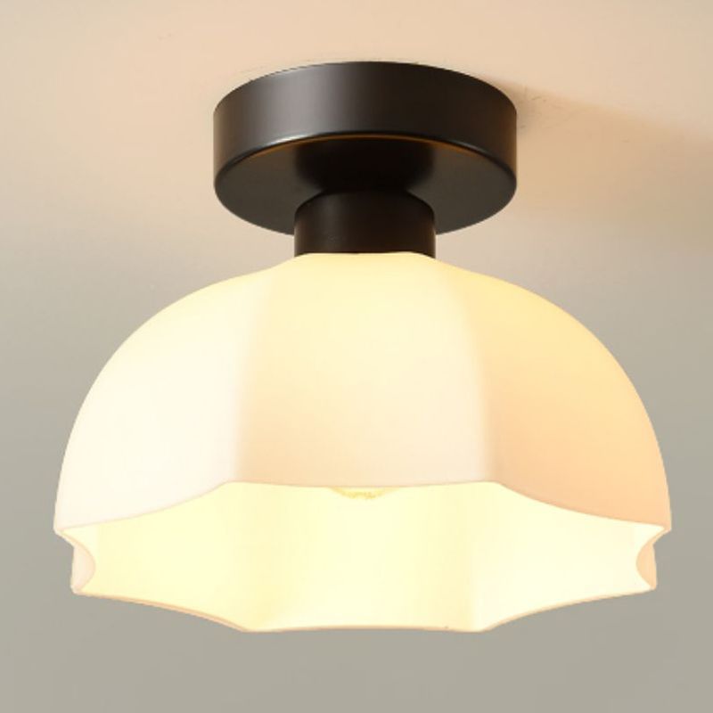 Contemporary Ceiling Lamp Ceramics 1 Light Flush Mount Light Fixture