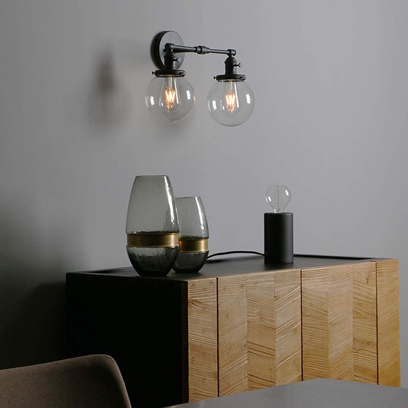 Mirror de verre lumières murales modernes simples stlye multi-têtes de montage mural