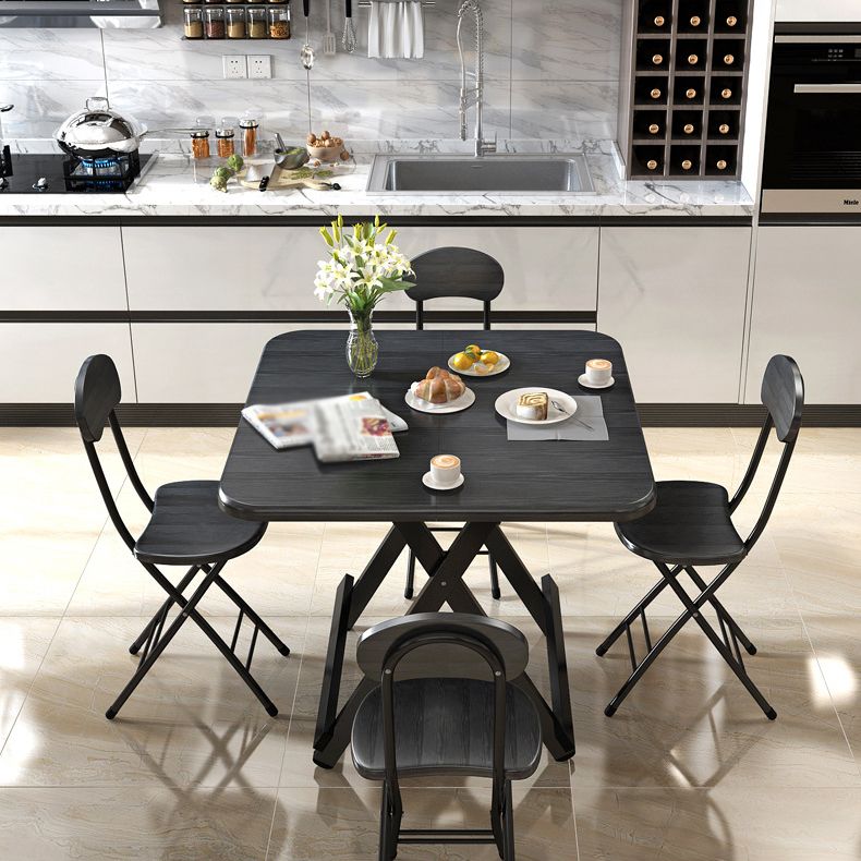 Modern Wooden Dining Room Set with Square Table Kitchen Dining Table Furniture