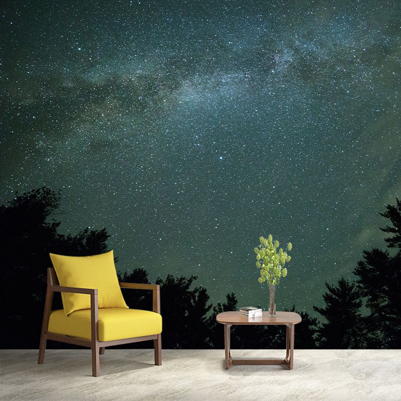 Modern Starry Sky Wallpaper Stain Resistant Sitting Room Wallpaper