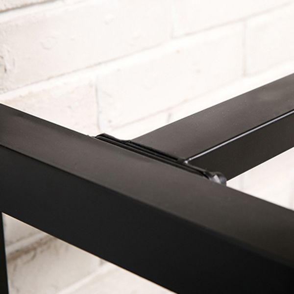 Rectangle Solid Wood Bistro Table Natural Bar Height Pub Table with Footrest