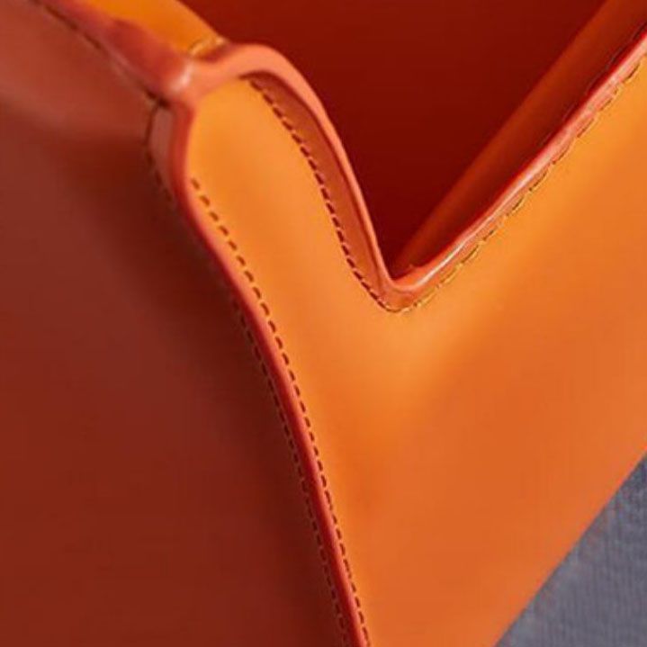 Contemporary Leather Dining Chair Parsons Chair in Matte Finish with Steel Legs