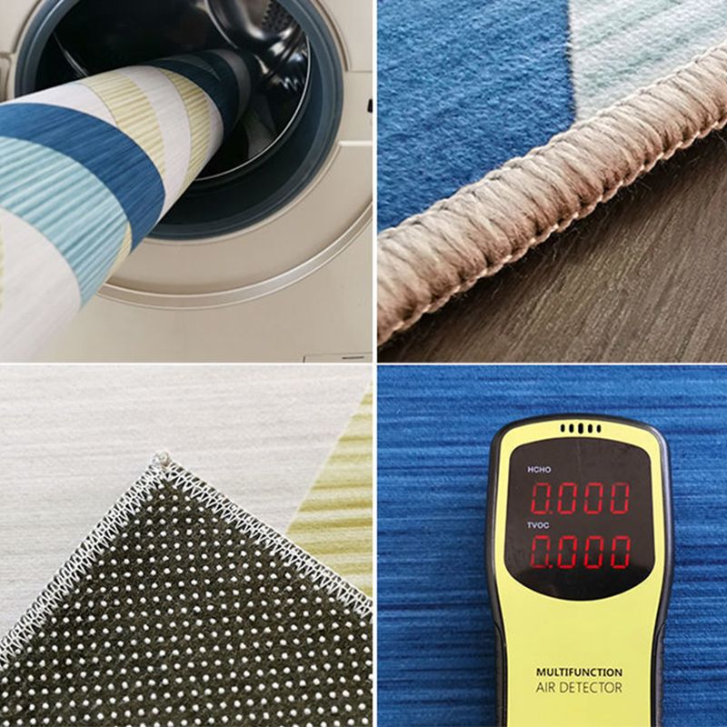 Bohemian Minimalist Tribal Print Rug Polyester Carpet Stain Resistant Indoor Rug for Living Room