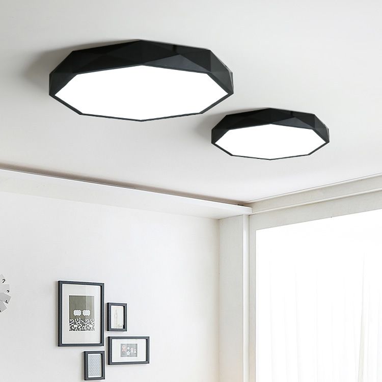 Metal Geometric Shade Flush Mount Llight Nordic Macarons Style1 Head Flush Mount