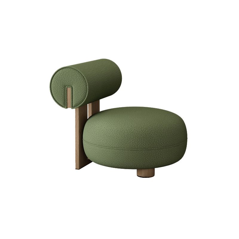 Wool Contemporary Curved Sofa Recessed Arm Sofa for Living Room, Apartment