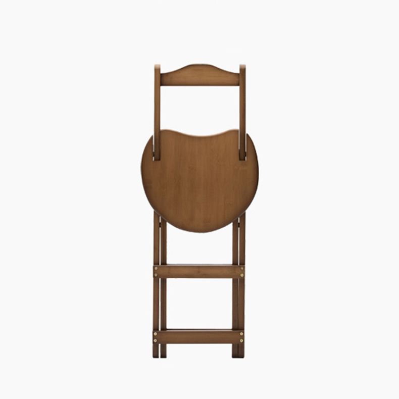 Modern Armless Backrest Counter Stool Wood Study Bar Stool with Wooden Seat and Pedal