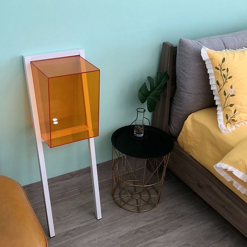 Contemporary Geometric Bookshelf Acrylic Bookshelf,11.8"L x 9.4"W x 35.4"H