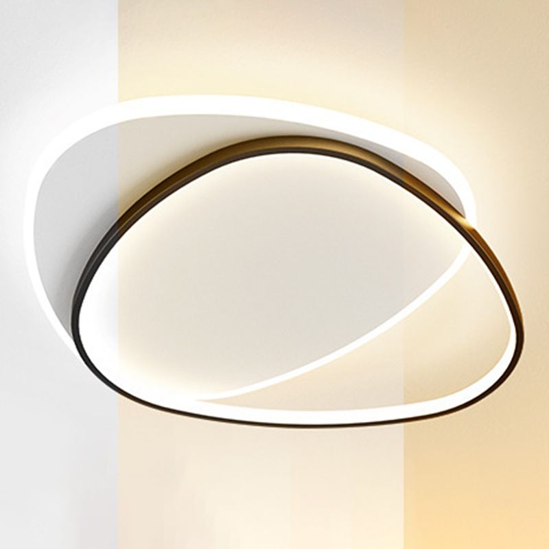 Triangle Flush Mount Ceiling Light Fixture Contemporary Metal Ceiling Mount Chandelier for Balcony