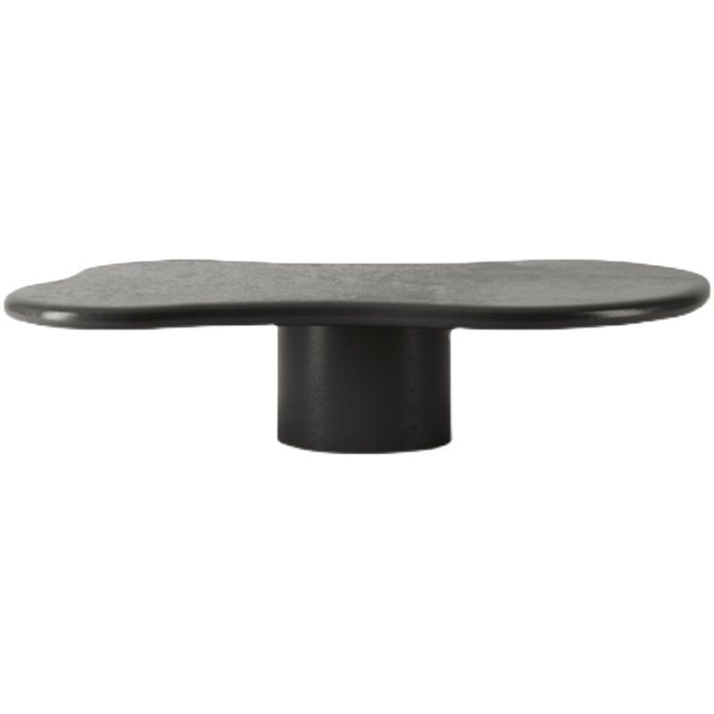 Pedestal 13.8" H Coffee Table Scandinavian Faux Wood Cocktail Table