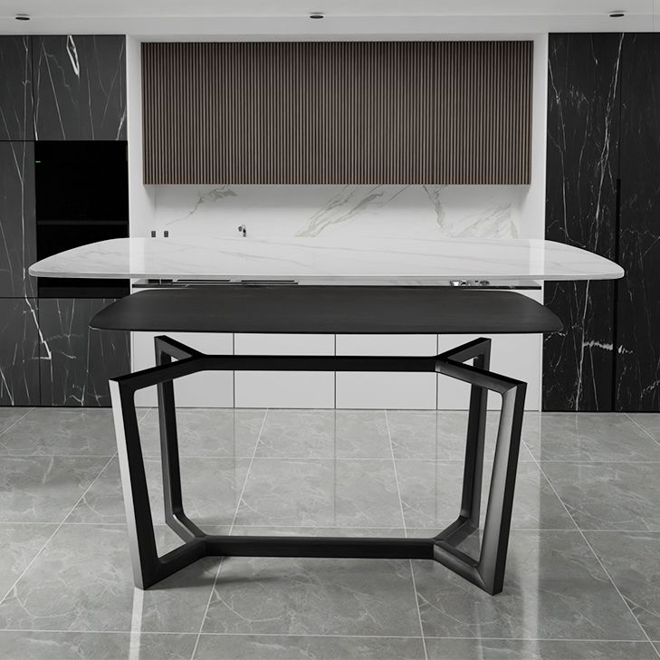 Modern Dining Table Rectangle Dining Sintered Stone Table for Restaurant
