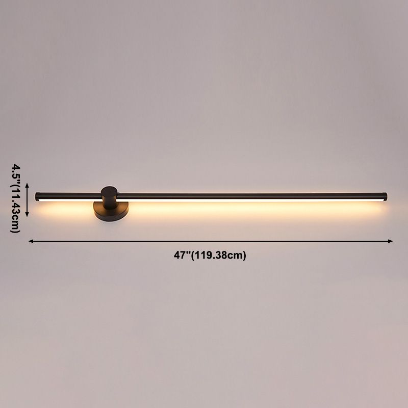 Metal Linear Wall Light Sconces LED Contemporary Wall Mount Light Fixture in Black