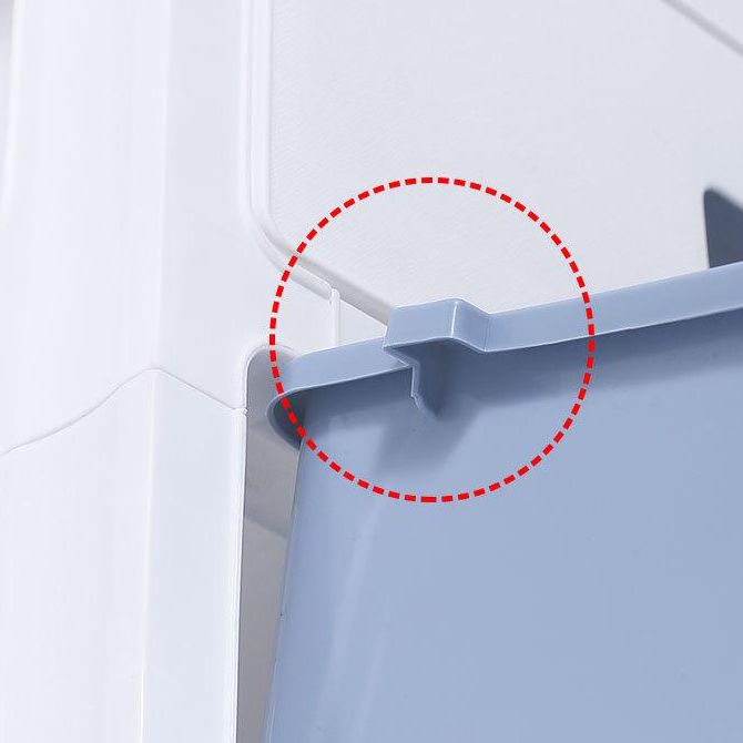 Plastic Bookshelf Contemporary Style Closed Back Bookcase for Office Home Study Room