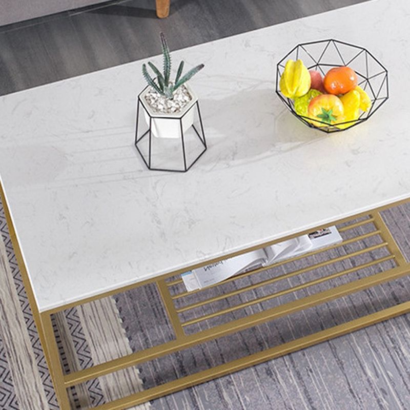 Glam Rectangular Coffee Table Frame 1 Coffee Table for Living Room
