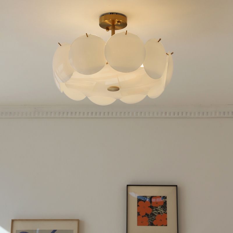 Plafonnier en forme d'anneau, Style créatif moderne, montage encastré en fer pour salle à manger