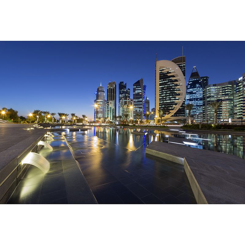 Simple City Landscape Wall Mural Personalized Size Available Home Decor Cafe Design Living Room