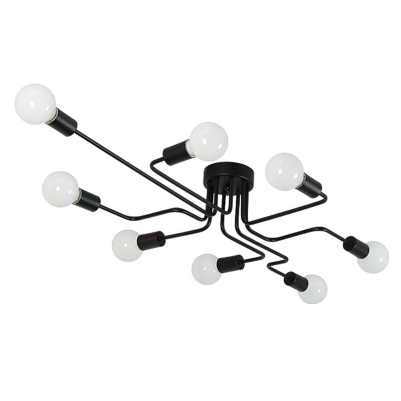 Nordic Ceiling Light Simple Personality Wrought Iron Modern Study Bedroom Living Room Clothing Store Branch Industrial Style Lamps