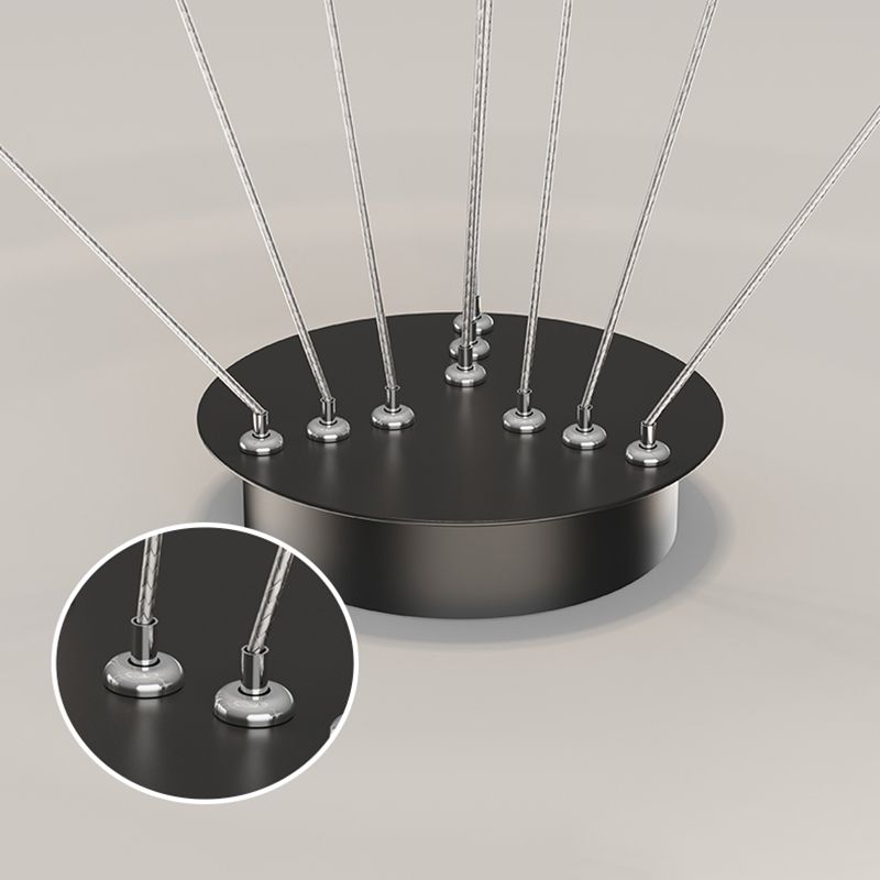 Fissaggi di illuminazione lampadario multi-strato lampada a sospensione moderna con tonalità acrilica bianca