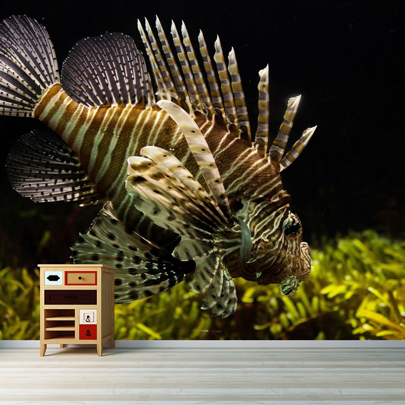 Lionfish Mural Decal Decorative Modern Style Moisture Resistant for Sitting Room