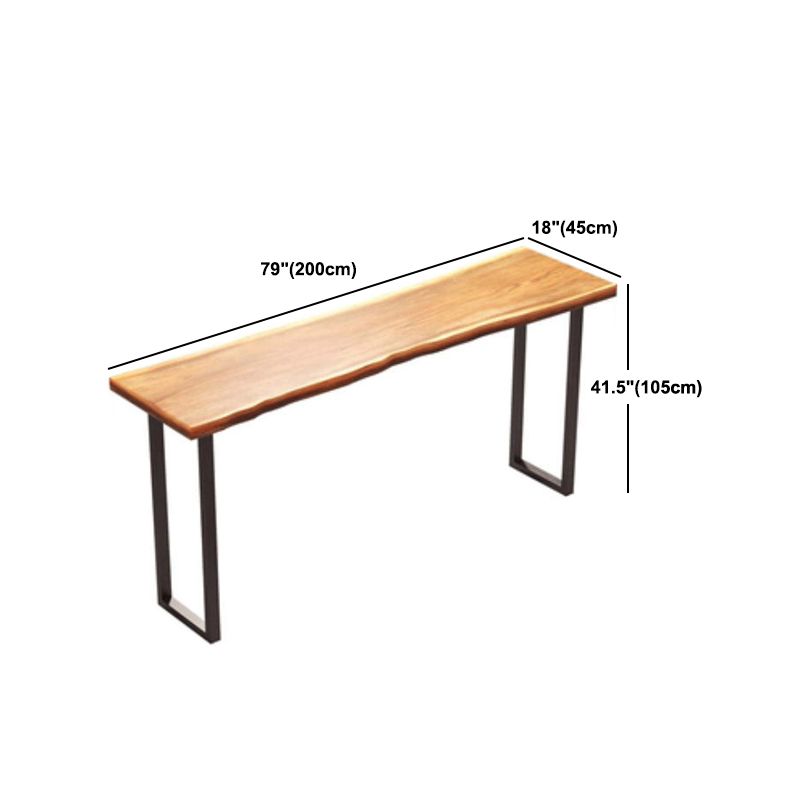 Rectangle Solid Wood Bar Table Set Luxurious 1/3 Pieces Counter Table with High Stools