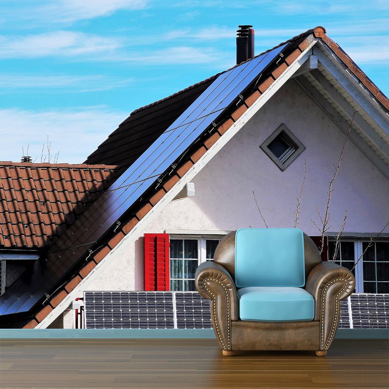 Buildings Photography Wall Mural Modernism Style Wall Decoration for Sitting Room