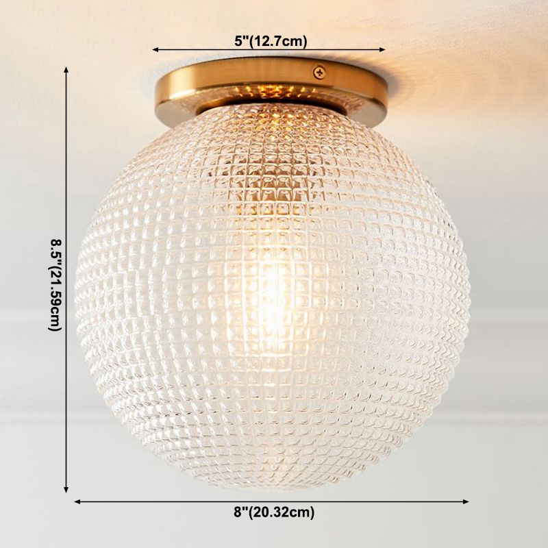 Glass Global Ceiling Flush Mount Light Nordic Style Gold Ceiling Light