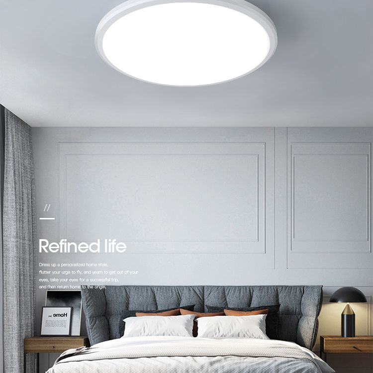 White Ultrathin Ceiling Light Simple Acrylic LED Round Flush Mount Light for Kitchen