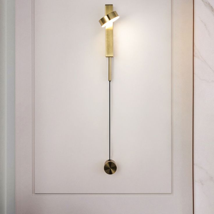 Round Shade Metal Wall Sconce Modern Style Single Light Wall Mount Light