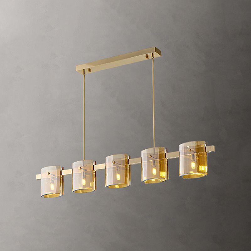 Characteristic Light Luxury Contemporary Style Hanging Island Pendant Light for Dining Room