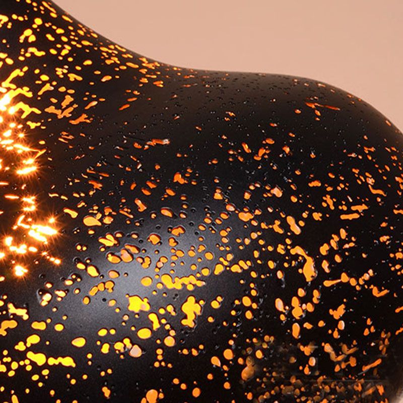 Modern Minimalist Pendant Light, Metallic Single-Light Hanging Pendant Lights in Black